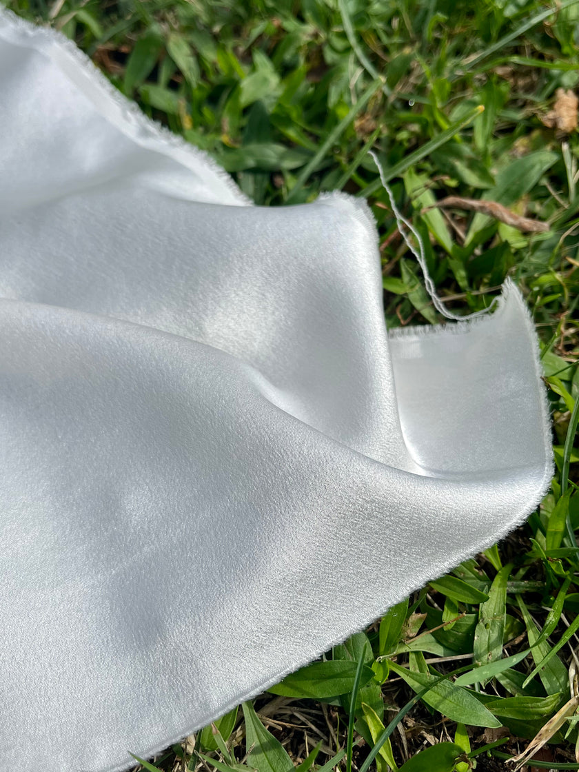 Bridal White Satin Pure Silk, Silk By The Yard.