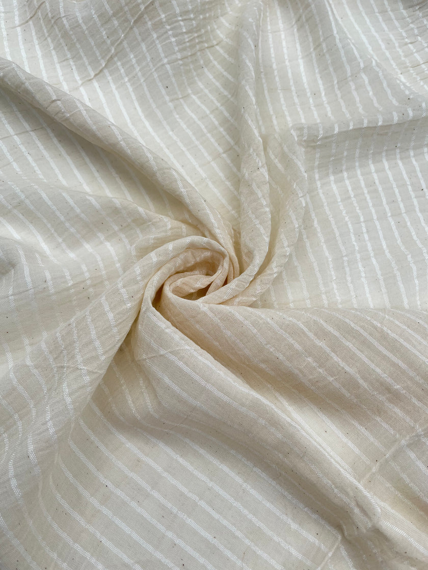 Striped Semi-Sheer Silk Cotton Fabrics.