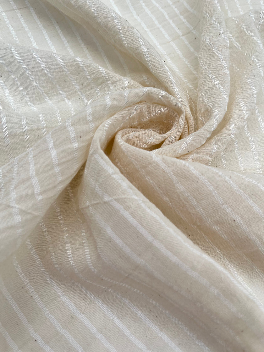 Striped Semi-Sheer Silk Cotton Fabrics.