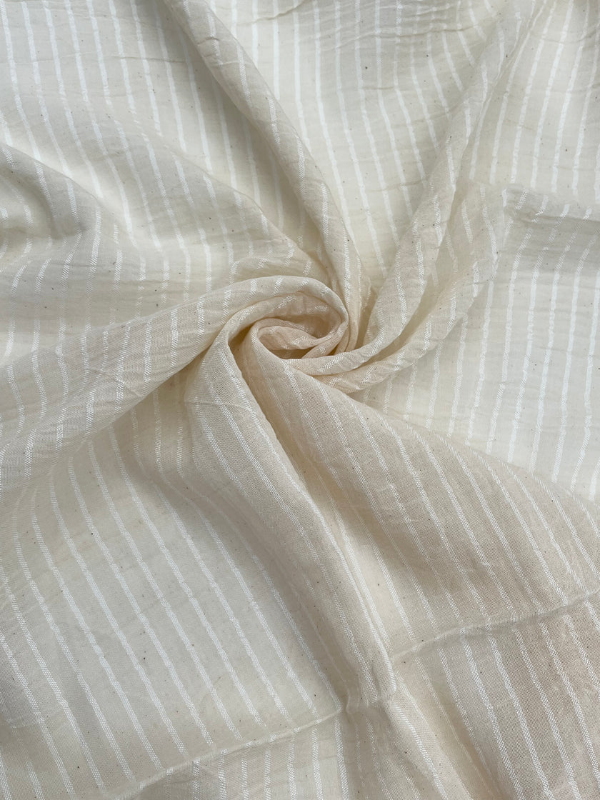 Striped Semi-Sheer Silk Cotton Fabrics.