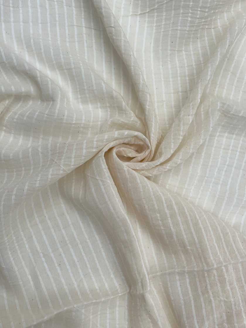 Striped Semi-Sheer Silk Cotton Fabrics.