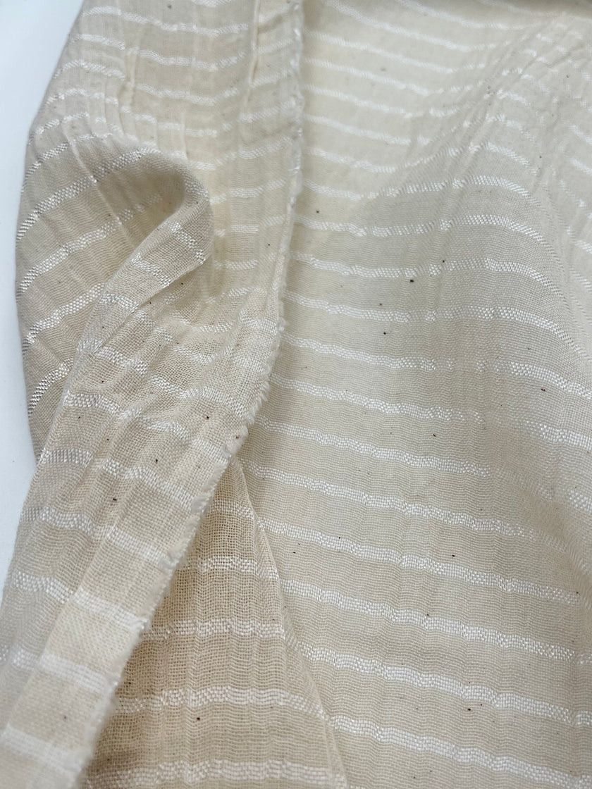 Striped Semi-Sheer Silk Cotton Fabrics.