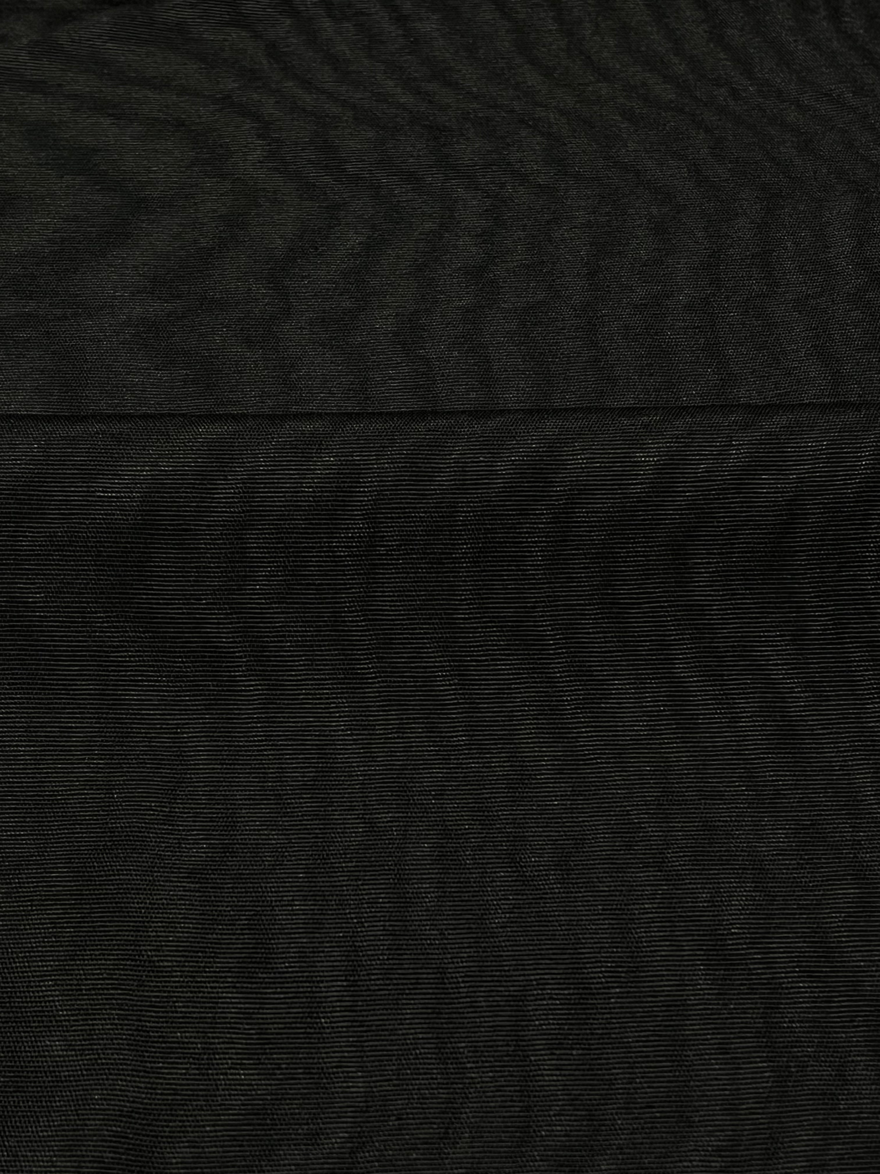 Black Silk Fabric, Moire Silk Fabric, Silk By The Yard. Watermark Pattern.