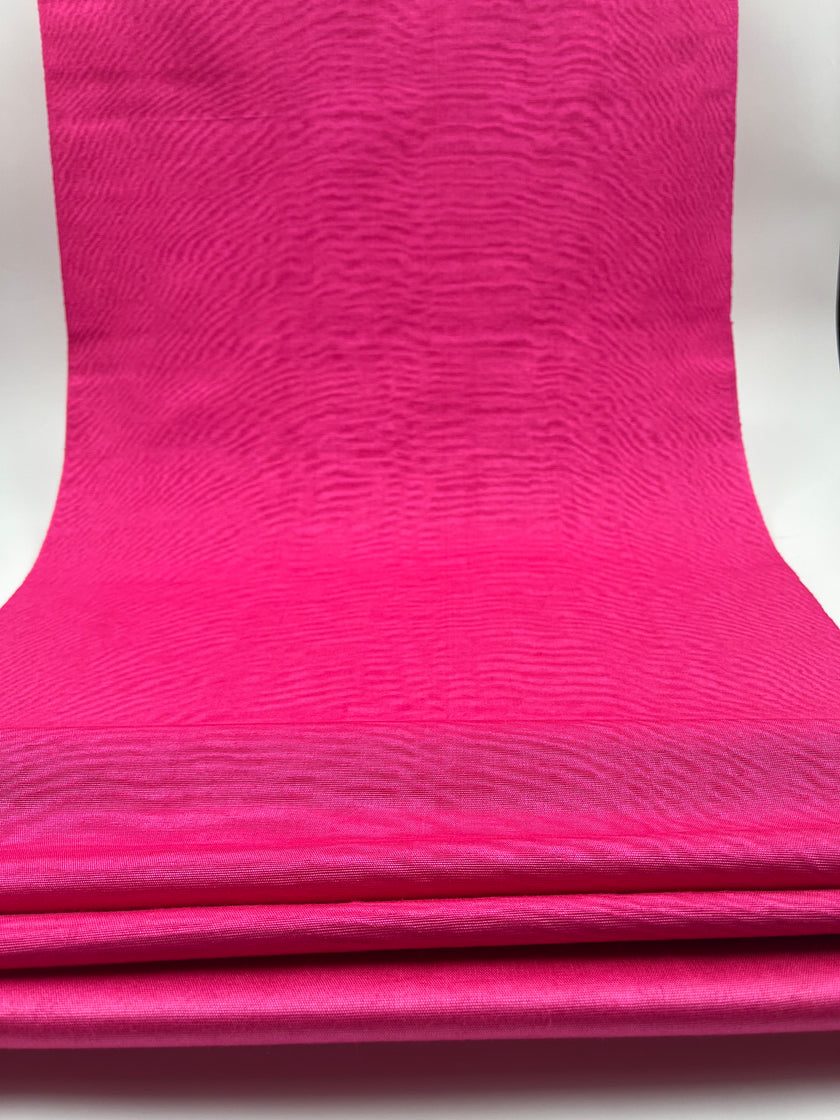 Pink Silk Fabric, Moire Silk Fabric, Silk By The Yard. Watermark Pattern.