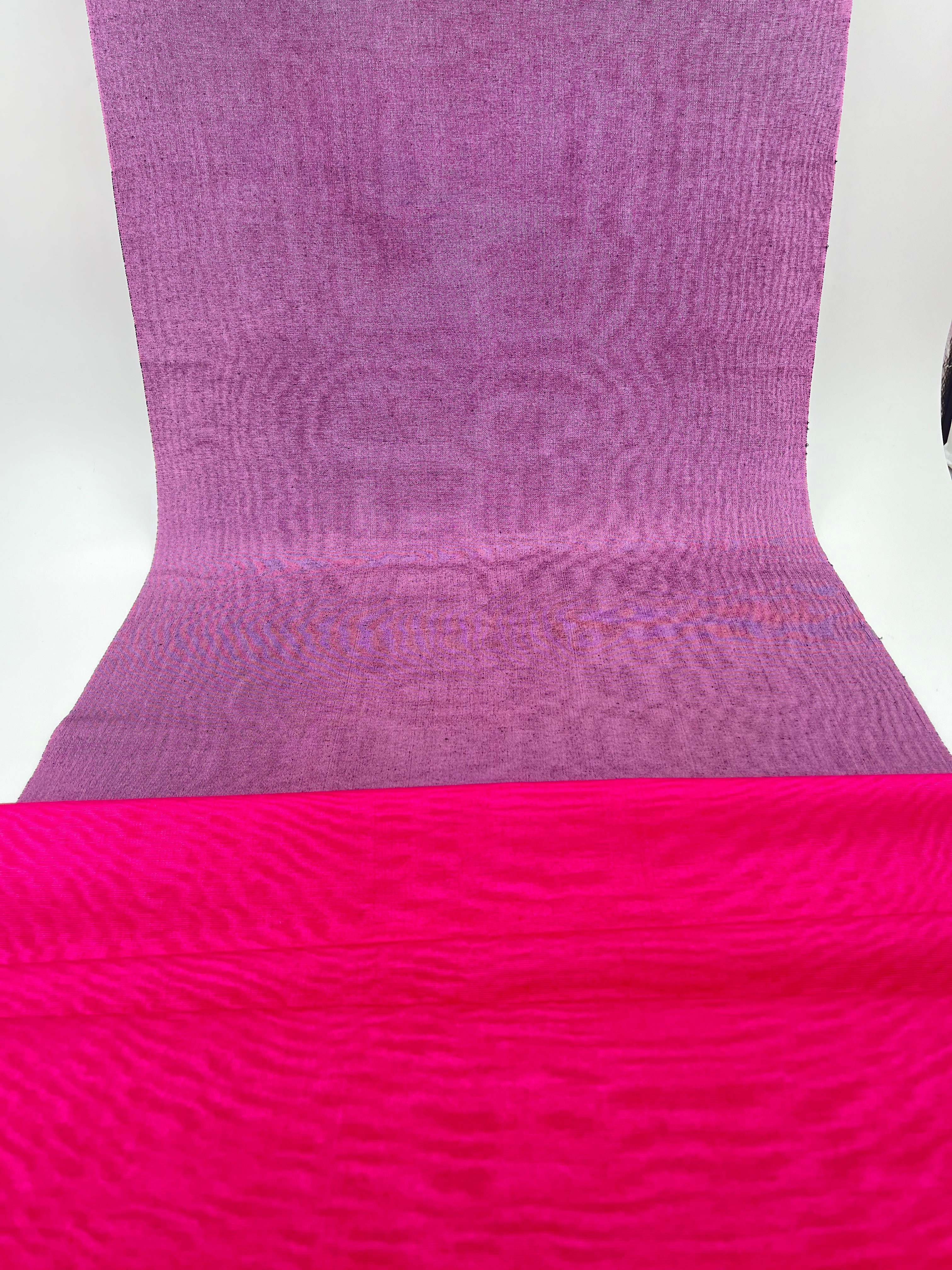Pink Silk Fabric, Moire Silk Fabric, Silk By The Yard. Watermark Pattern.