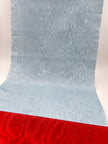 Light Blue Silk Fabric, Moire Silk Fabric, Silk By The Yard. Watermark Pattern.