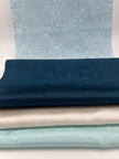 Light Blue Silk Fabric, Moire Silk Fabric, Silk By The Yard. Watermark Pattern.