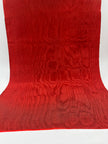 Red Silk Fabric, Moire Silk Fabric, Silk By The Yard. Watermark Pattern.