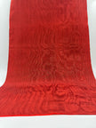Red Silk Fabric, Moire Silk Fabric, Silk By The Yard. Watermark Pattern.