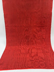 Red Silk Fabric, Moire Silk Fabric, Silk By The Yard. Watermark Pattern.