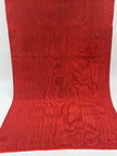Red Silk Fabric, Moire Silk Fabric, Silk By The Yard. Watermark Pattern.