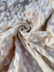 Sheer Seersucker Scrim Gauze Cotton Silk Blend Crinkle Fabric / Tissu naturel, tissus uniques personnalisés spéciaux