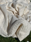 Tissu mousseline par cour - Tissu mousseline biologique - Mousseline de coton pour bébé - Tissu gaze 2 couches par mètre, 150 CM DE LARGEUR. Couverture pour nouveau-né, options multicolores disponibles.
