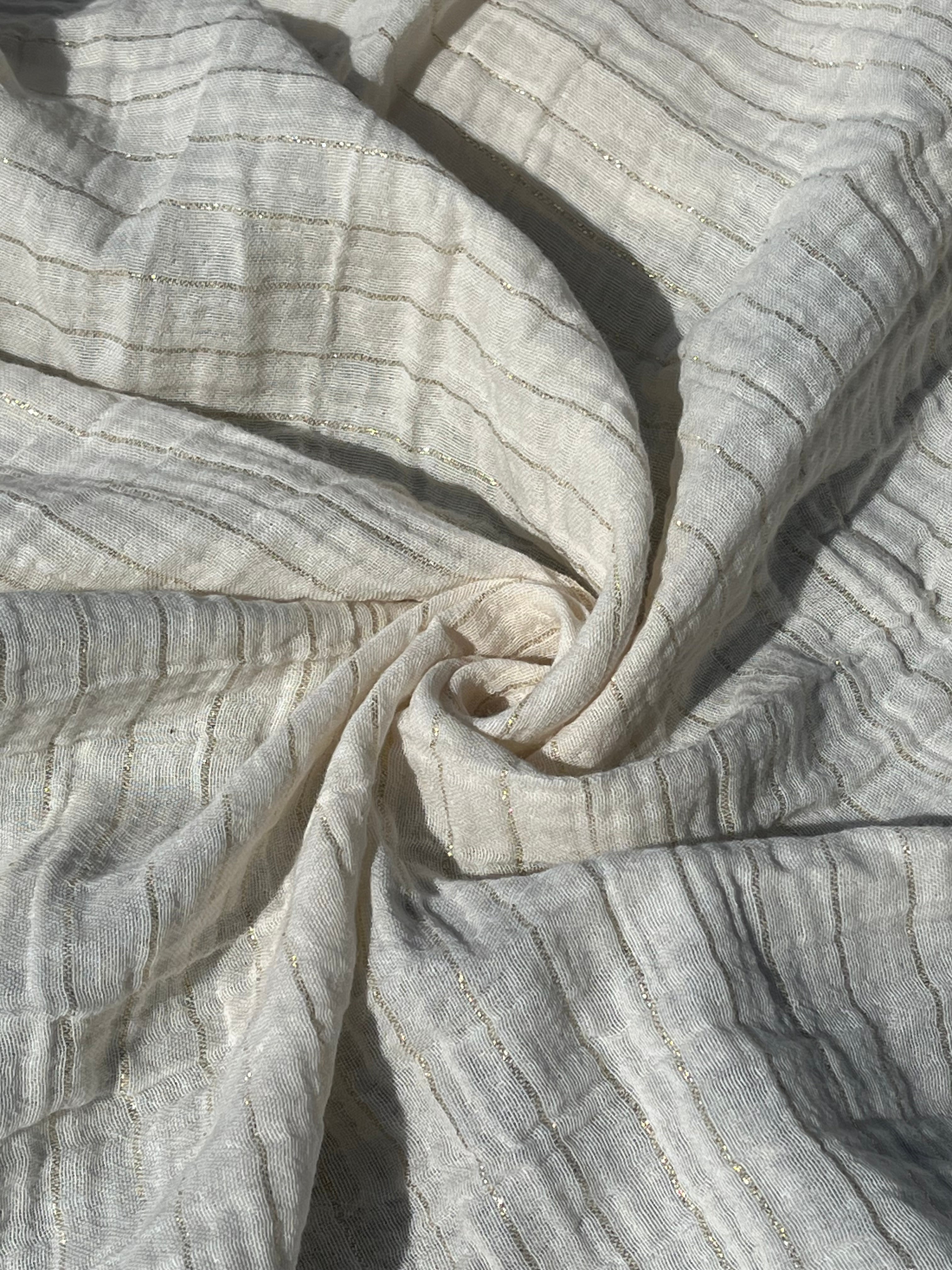 Tissu mousseline par cour - Tissu mousseline biologique - Mousseline de coton pour bébé - Tissu gaze 2 couches par mètre, 150 CM DE LARGEUR. Couverture pour nouveau-né, options multicolores disponibles.
