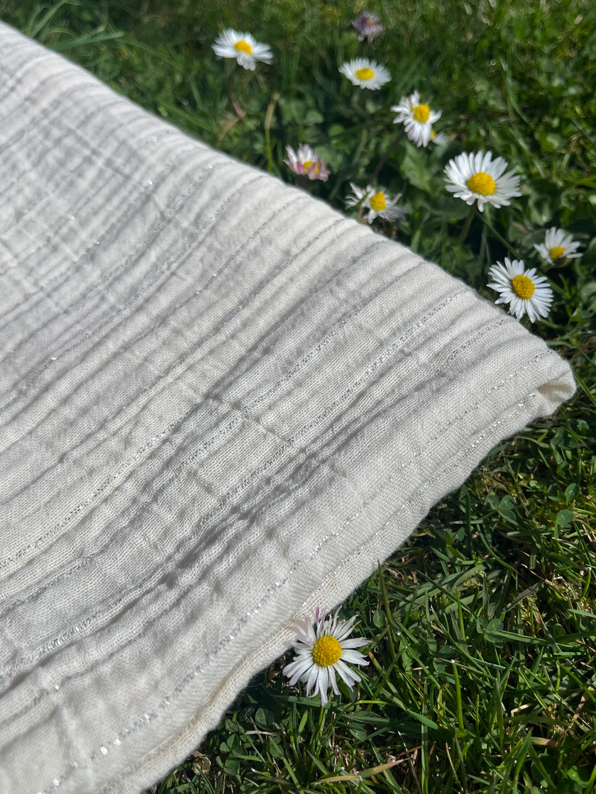 Tissu mousseline par cour - Tissu mousseline biologique - Mousseline de coton pour bébé - Tissu gaze 2 couches par mètre, 150 CM DE LARGEUR. Couverture pour nouveau-né, options multicolores disponibles.