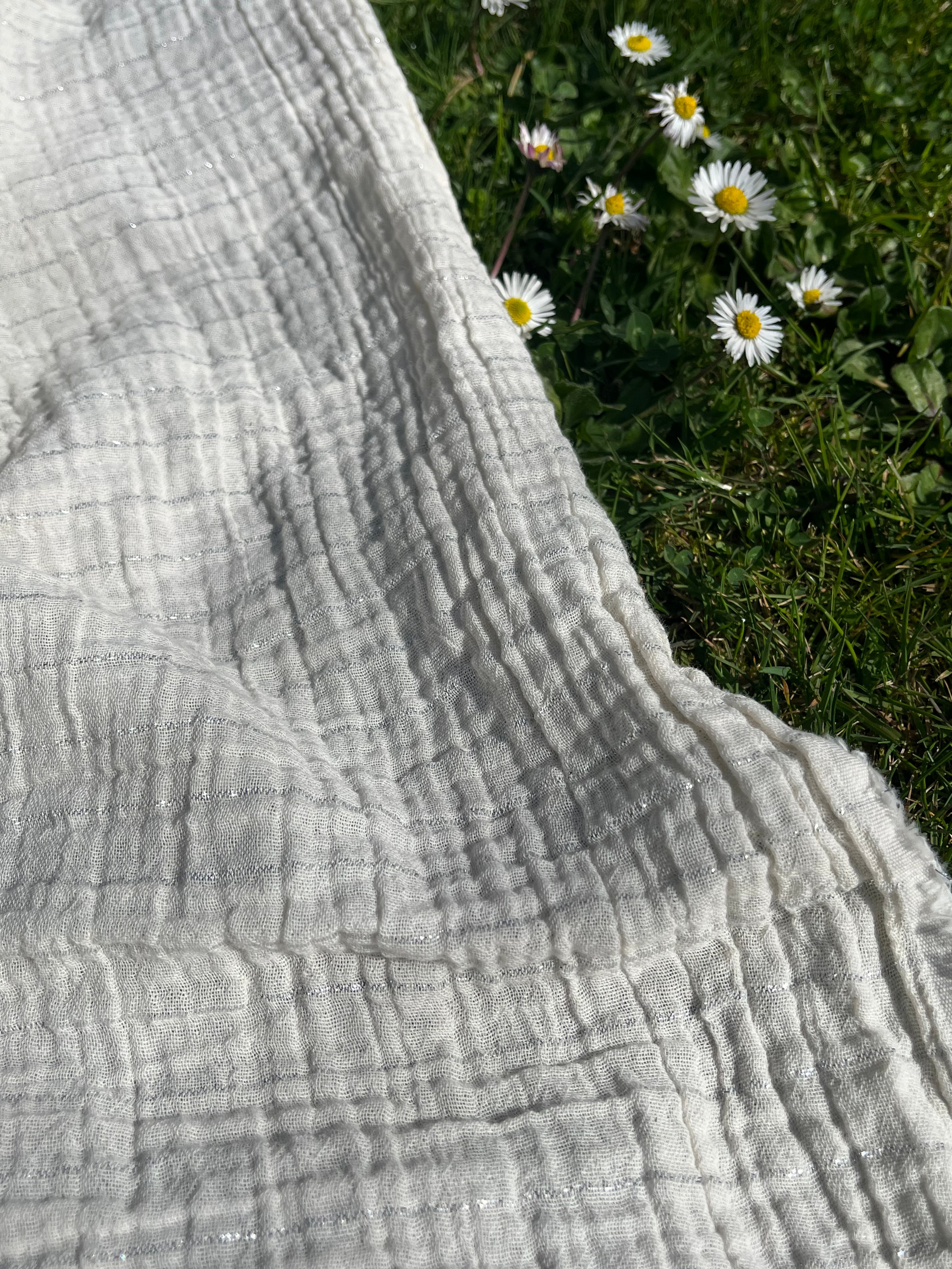 Tissu mousseline par cour - Tissu mousseline biologique - Mousseline de coton pour bébé - Tissu gaze 2 couches par mètre, 150 CM DE LARGEUR. Couverture pour nouveau-né, options multicolores disponibles.