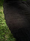 Stretchy Crinkle Cotton Fabric, Textured Surface, Black & Natural White & Butter Yellow