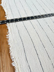 Neutral Stretchy Crinkle Cotton Fabric, Textured Surface,Off White Ivory Colour.