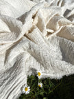 Muslin Fabric By The Yard - Polka Dot Pattern- New Born Blanket Fabric