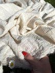Muslin Fabric By The Yard - Polka Dot Pattern- New Born Blanket Fabric