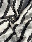 Neutral Organic Sile Cloth Cotton Fabric By The Meter With Herringbone Stripes.