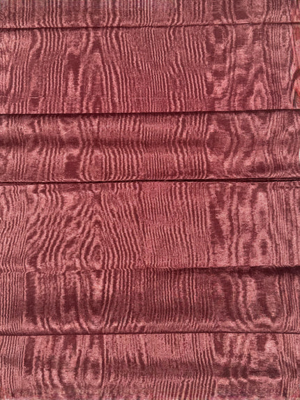 Terracotta Red Silk Moiré Fabric – 50/50 Silk Cotton Blend | Ottoman-Inspired Textile