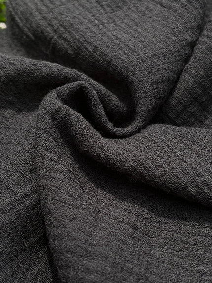 Gauze Organic Cotton, Cheesecloth Fabric By The Yard. Black - Undyed.