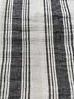 Sile Cloth Cotton Natural Fabric With Black Stripes.