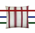 Red Striped Heavy Weight Softened Linen Cotton Fabric By The Yard.