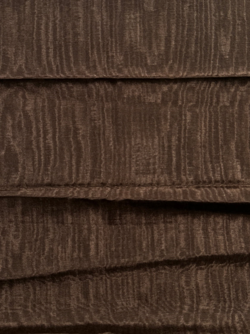 Light Brown Moire Kutnu Silk Fabric – Handwoven Ottoman Watermark Textile | Luxury Upholstery & Interior Design Fabric