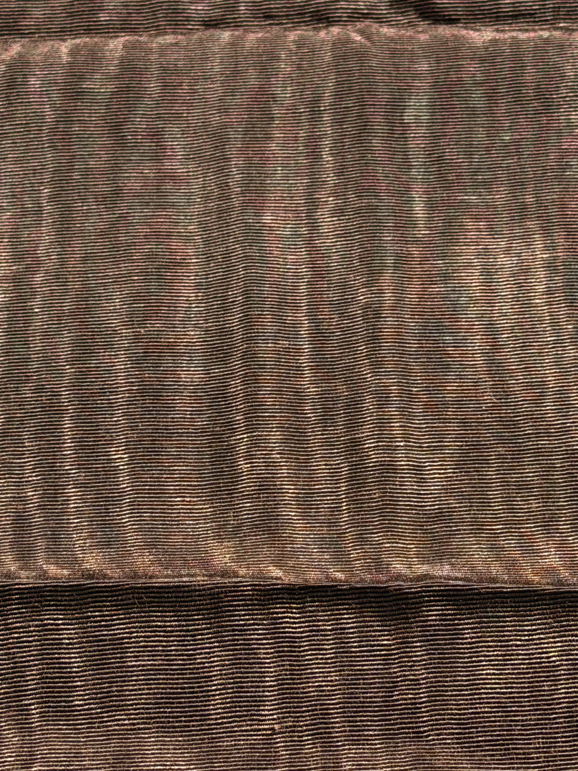 Light Brown Moire Kutnu Silk Fabric – Handwoven Ottoman Watermark Textile | Luxury Upholstery & Interior Design Fabric