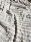 Premium Handwoven Crinkle Stripe Cotton Fabric | Resort Wear Textile