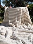 Premium Handwoven Crinkle Stripe Cotton Fabric | Resort Wear Textile