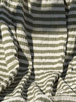 Premium Handwoven Crinkle Stripe Cotton Fabric | Resort Wear Textile
