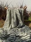 Premium Handwoven Crinkle Stripe Cotton Fabric | Resort Wear Textile