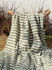Premium Handwoven Crinkle Stripe Cotton Fabric | Resort Wear Textile