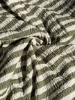 Premium Handwoven Crinkle Stripe Cotton Fabric | Resort Wear Textile