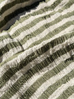 Premium Handwoven Crinkle Stripe Cotton Fabric | Resort Wear Textile