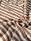 Premium Handwoven Crinkle Stripe Cotton Fabric | Resort Wear Textile