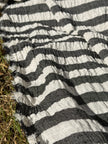 Premium Handwoven Crinkle Stripe Cotton Fabric | Resort Wear Textile