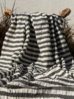 Premium Handwoven Crinkle Stripe Cotton Fabric | Resort Wear Textile