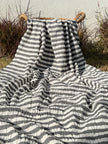 Premium Handwoven Crinkle Stripe Cotton Fabric | Resort Wear Textile