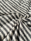 Premium Handwoven Crinkle Stripe Cotton Fabric | Resort Wear Textile