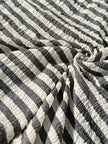 Premium Handwoven Crinkle Stripe Cotton Fabric | Resort Wear Textile