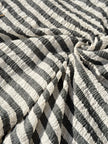 Premium Handwoven Crinkle Stripe Cotton Fabric | Resort Wear Textile