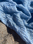 Light Blue Unique Natural Fabrics: Funky, Sheer, and Textured Cotton Linen