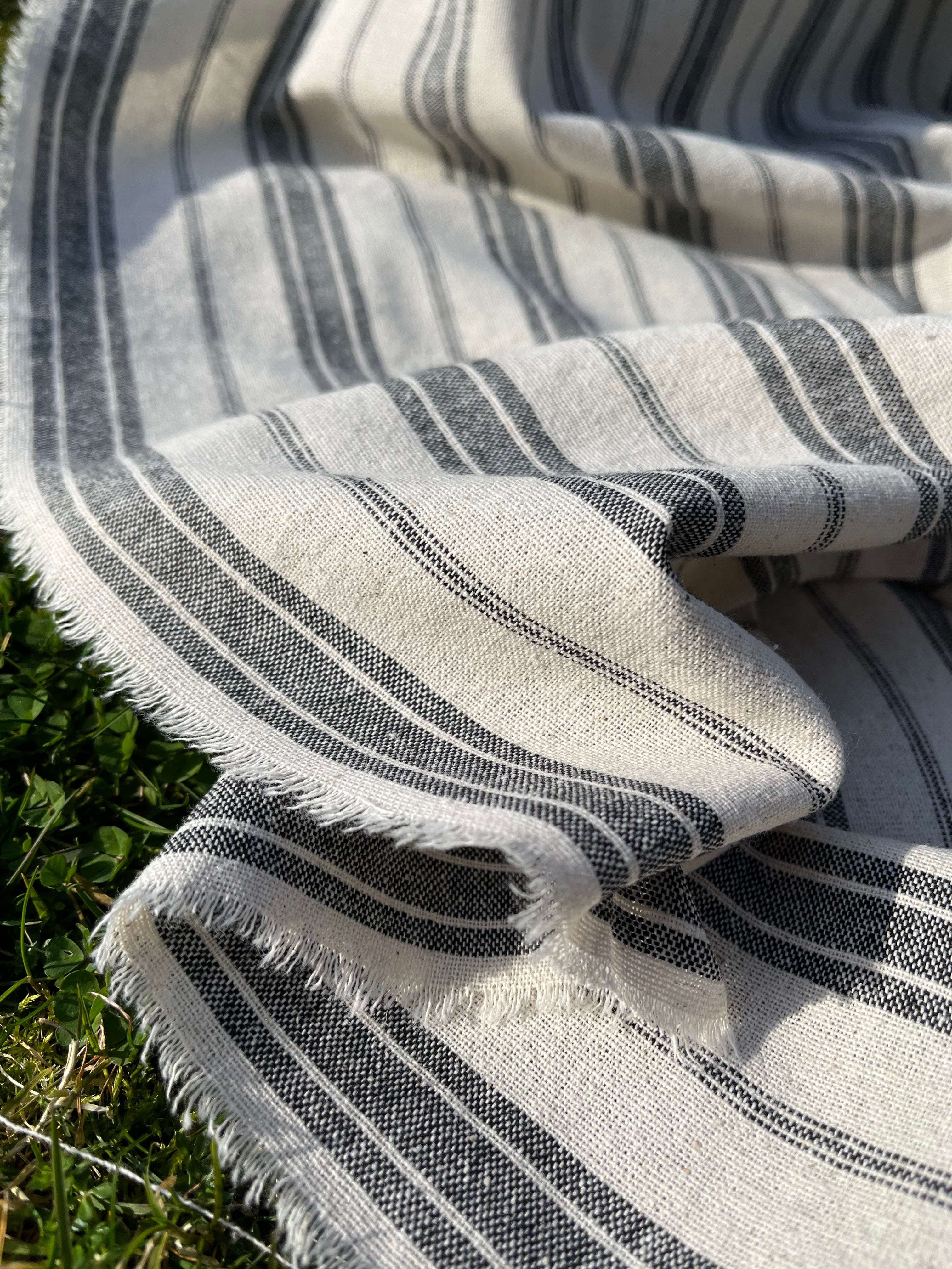 Mid Weight Softened Linen Cotton Fabric By The Yard.
