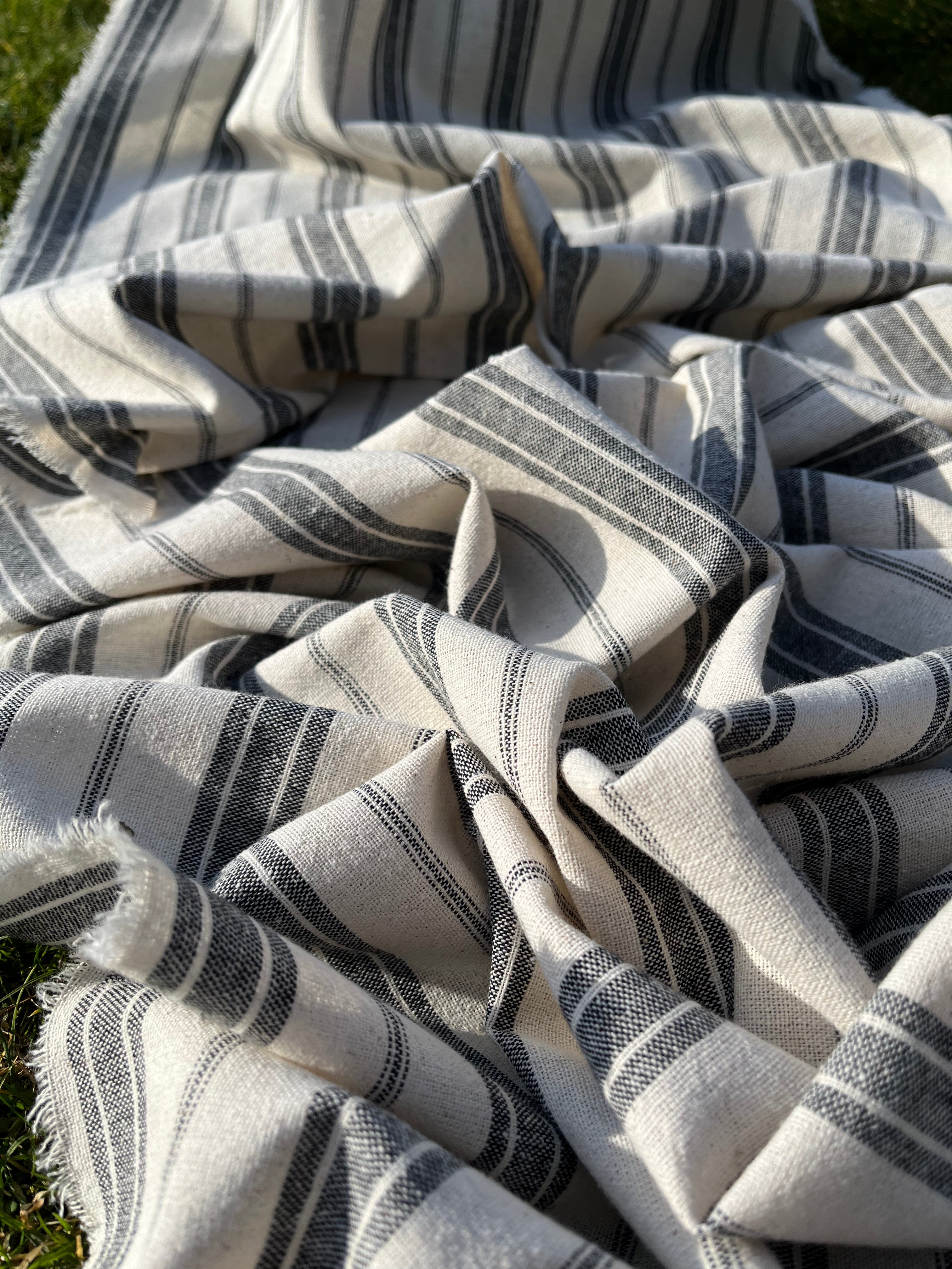 Mid Weight Softened Linen Cotton Fabric By The Yard.