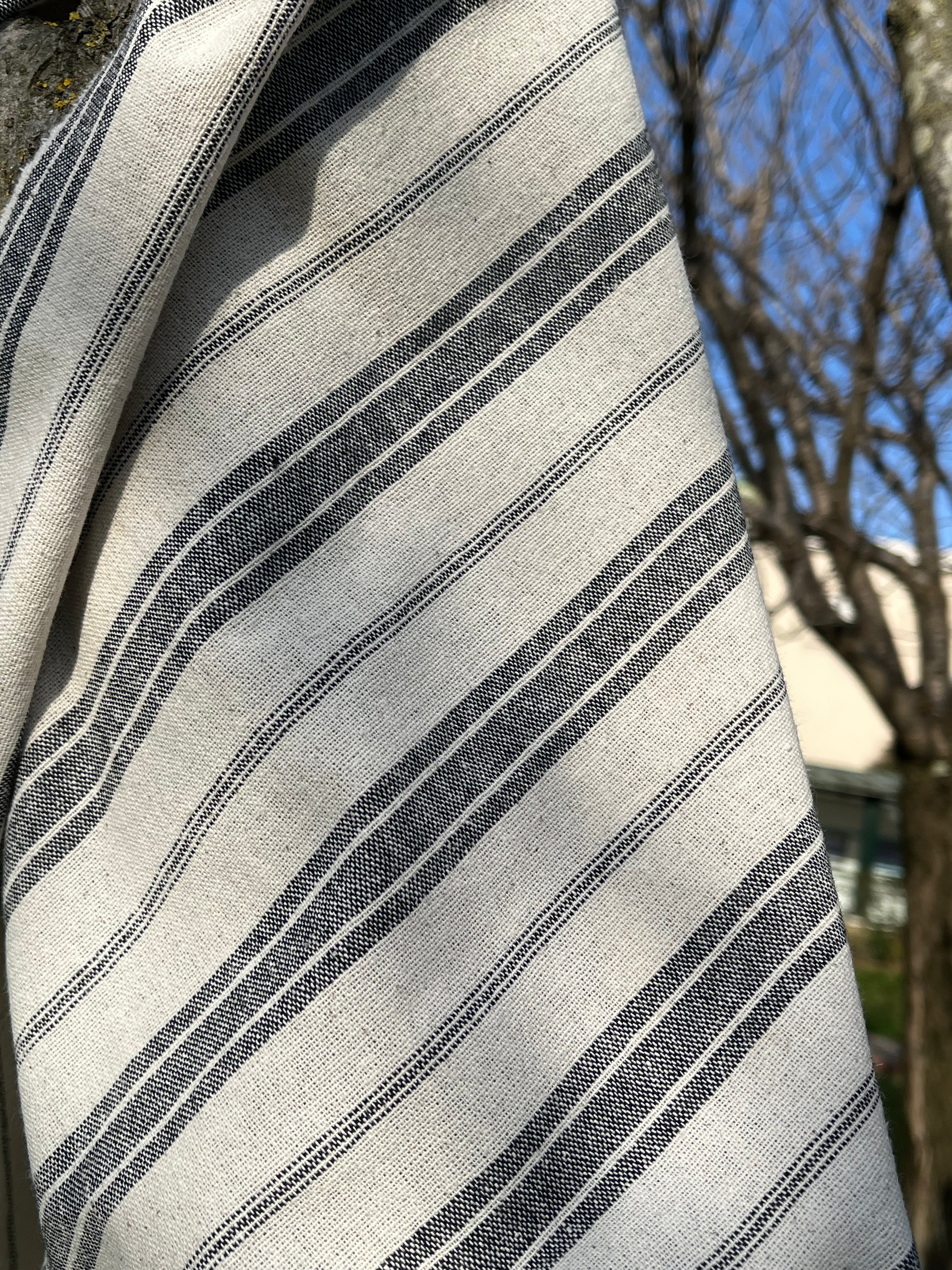 Mid Weight Softened Linen Cotton Fabric By The Yard.