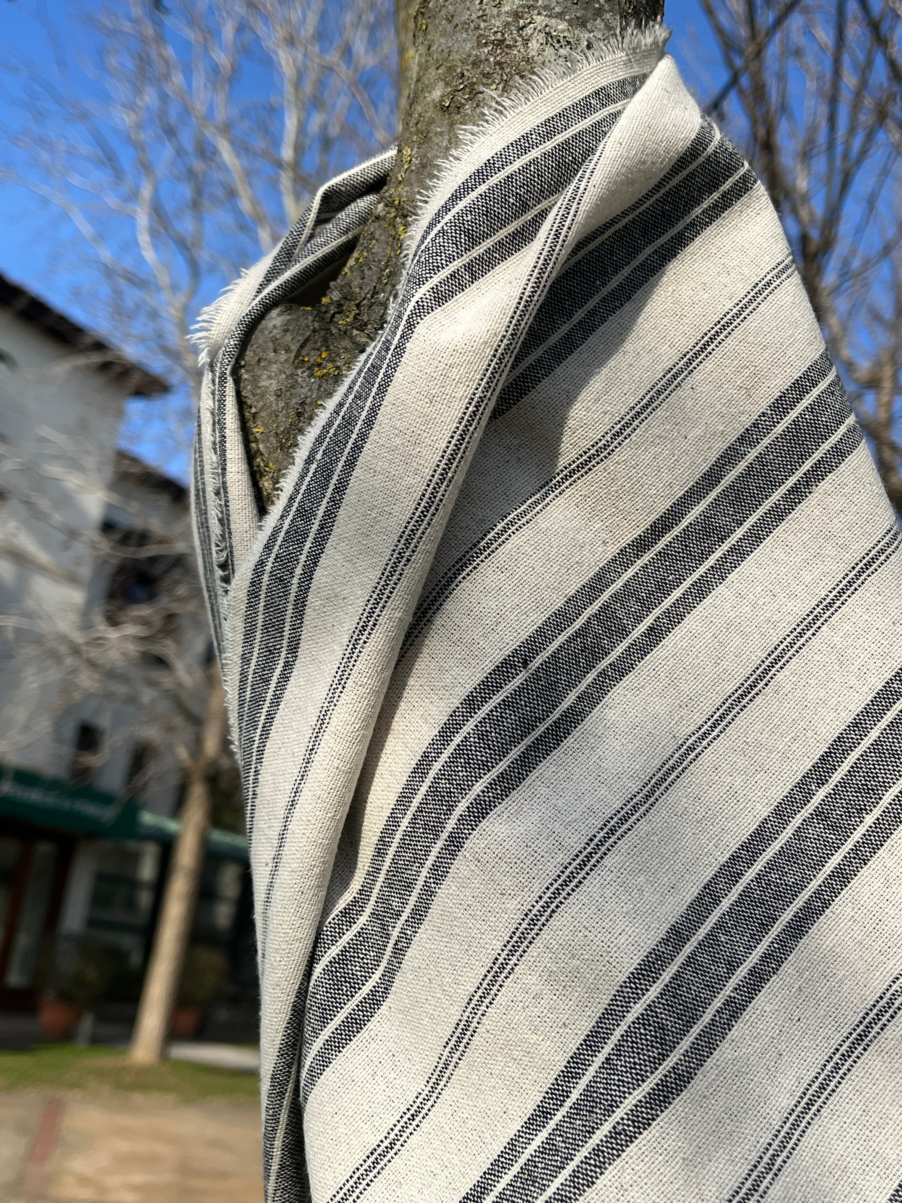 Mid Weight Softened Linen Cotton Fabric By The Yard.